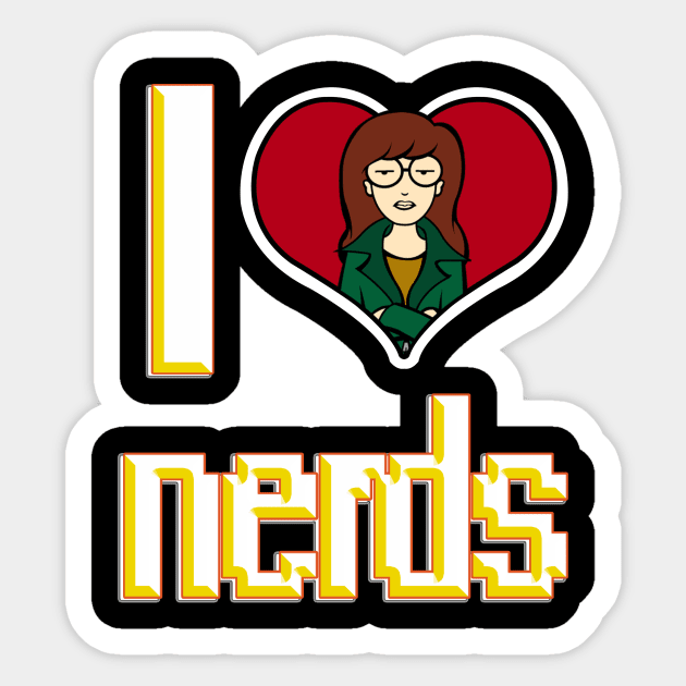 I Love Nerds (Daria) Sticker by Sherbetbat 